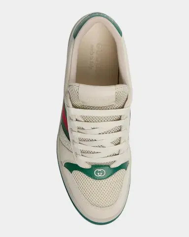 Gucci Men's Screener Leather & Mesh Low-Top Sneakers | Thumbnail 4 Gucci Men's Screener Leather & Mesh Low-Top Sneakers | Thumbnail 4