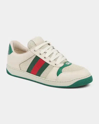 Gucci Men's Screener Leather & Mesh Low-Top Sneakers | Thumbnail 5 Gucci Men's Screener Leather & Mesh Low-Top Sneakers | Thumbnail 5