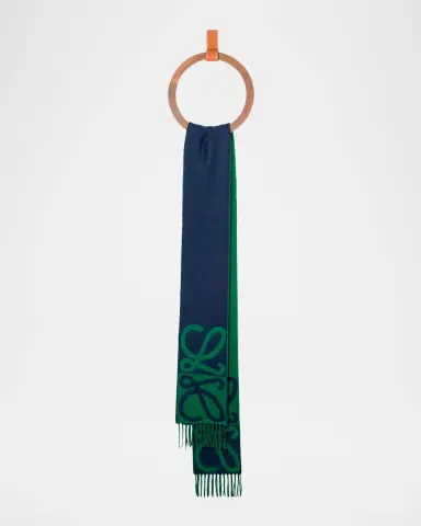 LOEWE Wool and Cashmere Anagram Scarf | Thumbnail 2 LOEWE Wool and Cashmere Anagram Scarf | Thumbnail 2