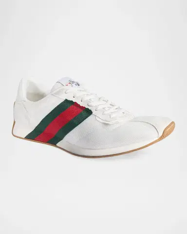 Gucci Men's Tempo Suede Low-Top Sneakers | Thumbnail 2 Gucci Men's Tempo Suede Low-Top Sneakers | Thumbnail 2