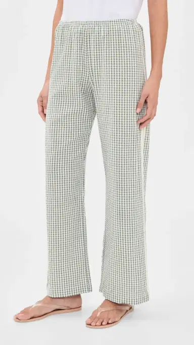 DONNI. The Cotton Gingham Stripe Crop Pants Dill | Thumbnail 2 DONNI. The Cotton Gingham Stripe Crop Pants Dill | Thumbnail 2