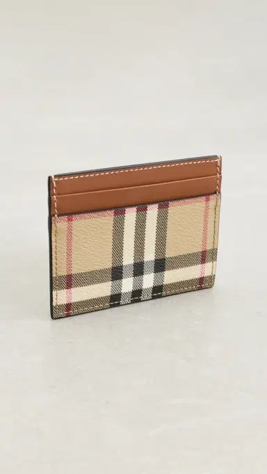 Burberry Sandon Card Case Vintage Check/Briar Brown One Size | Thumbnail 3 Burberry Sandon Card Case Vintage Check/Briar Brown One Size | Thumbnail 3