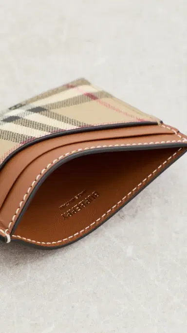 Burberry Sandon Card Case Vintage Check/Briar Brown One Size | Thumbnail 5 Burberry Sandon Card Case Vintage Check/Briar Brown One Size | Thumbnail 5