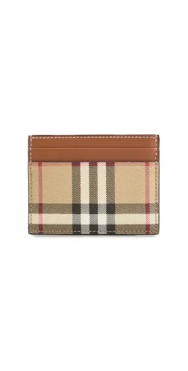 Burberry Sandon Card Case Vintage Check/Briar Brown One Size | Thumbnail 1 Burberry Sandon Card Case Vintage Check/Briar Brown One Size | Thumbnail 1