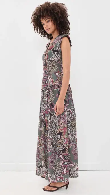 Farm Rio Tapestry Flowers Maxi Dress Tapestry Flower Dark Green | Thumbnail 4 Farm Rio Tapestry Flowers Maxi Dress Tapestry Flower Dark Green | Thumbnail 4