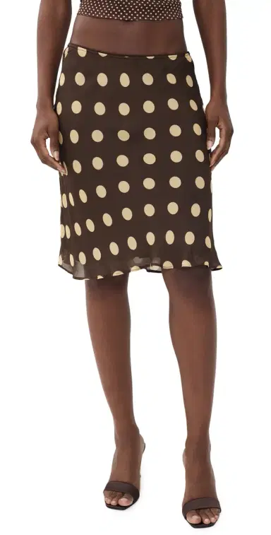 With Jean Penny Skirt Yellow Dot | Thumbnail 1 With Jean Penny Skirt Yellow Dot | Thumbnail 1