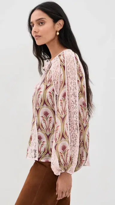 Farm Rio Birds Tree Blouse Garden edal ulticolor | Thumbnail 4 Farm Rio Birds Tree Blouse Garden edal ulticolor | Thumbnail 4