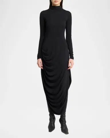 Proenza Schouler Imogen Draped Turtleneck Dress | Thumbnail 2 Proenza Schouler Imogen Draped Turtleneck Dress | Thumbnail 2