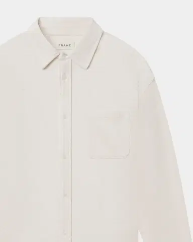 Frame Men's Cotton Waffle Texture Button-Down Shirt | Thumbnail 9 Frame Men's Cotton Waffle Texture Button-Down Shirt | Thumbnail 9