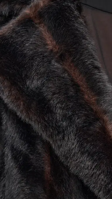 Apparis Gabrielle Shaved Mink Maxi Coat Noir Multi | Thumbnail 6 Apparis Gabrielle Shaved Mink Maxi Coat Noir Multi | Thumbnail 6