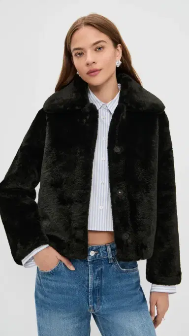 Apparis Elis Faux Fur Coat Noir | Thumbnail 2 Apparis Elis Faux Fur Coat Noir | Thumbnail 2