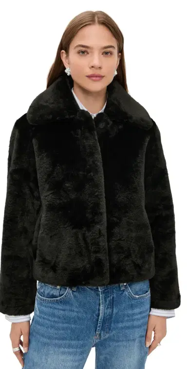 Apparis Elis Faux Fur Coat Noir | Thumbnail 1 Apparis Elis Faux Fur Coat Noir | Thumbnail 1