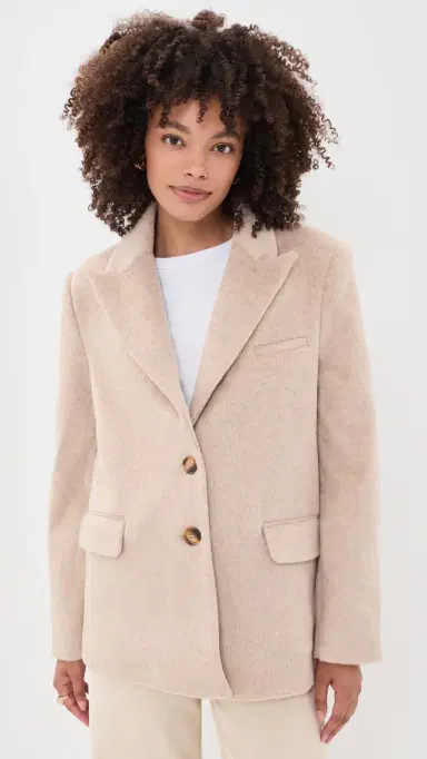 Joe's Jeans The Boyfriend Faux Fur Blazer tone | Thumbnail 2 Joe's Jeans The Boyfriend Faux Fur Blazer tone | Thumbnail 2