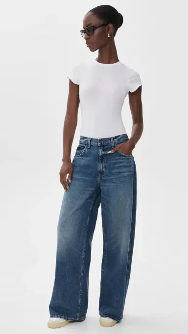RE/DONE 60s Slim Tee Thong Bodysuit Optic White | Thumbnail 5 RE/DONE 60s Slim Tee Thong Bodysuit Optic White | Thumbnail 5