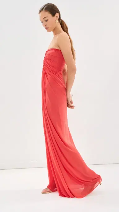 Christopher Esber Helix Crystal Strapless Gown Paprika | Thumbnail 5 Christopher Esber Helix Crystal Strapless Gown Paprika | Thumbnail 5