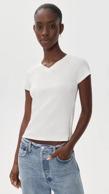DL1961 Shrunken Tee V-Neck | Thumbnail 2 DL1961 Shrunken Tee V-Neck | Thumbnail 2