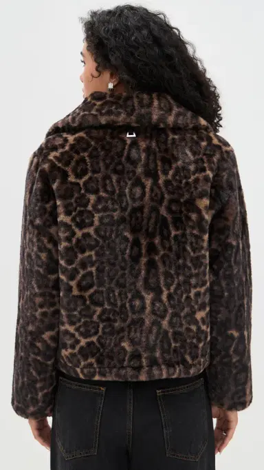 Apparis Elis Faux Fur eopard Print Coat Dark eopard | Thumbnail 3 Apparis Elis Faux Fur eopard Print Coat Dark eopard | Thumbnail 3