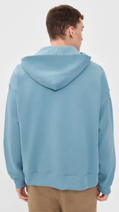 The Elder Statesman Coastal Zip Hoodie Bayou Blue | Thumbnail 3 The Elder Statesman Coastal Zip Hoodie Bayou Blue | Thumbnail 3