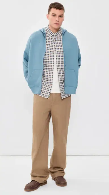 The Elder Statesman Coastal Zip Hoodie Bayou Blue | Thumbnail 5 The Elder Statesman Coastal Zip Hoodie Bayou Blue | Thumbnail 5