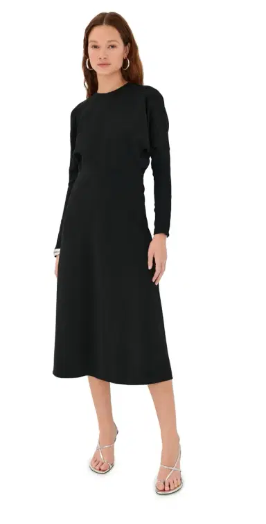 Victoria Beckham Dolman Midi Dress Black | Thumbnail 1 Victoria Beckham Dolman Midi Dress Black | Thumbnail 1
