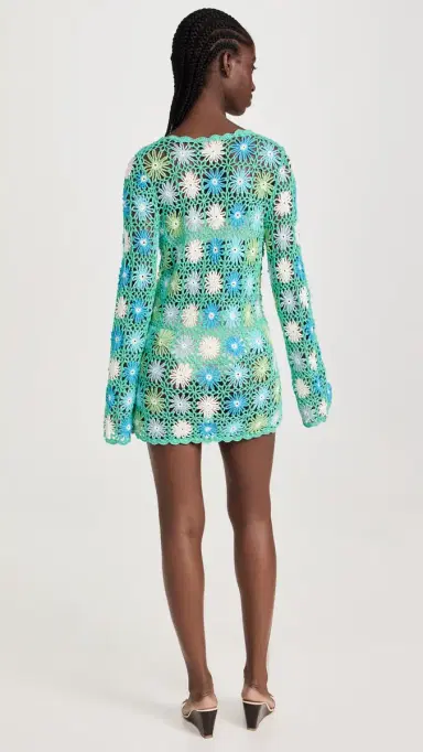 Show Me Your Mumu Vacay Mini Coverup Blue ulti Floral | Thumbnail 3 Show Me Your Mumu Vacay Mini Coverup Blue ulti Floral | Thumbnail 3
