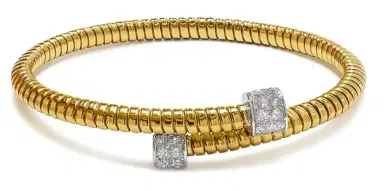 Wish Fine Jewelry 0.50ct Diamond 18K Gold Statement Bangle Bypass Bracelet | Thumbnail 1 Wish Fine Jewelry 0.50ct Diamond 18K Gold Statement Bangle Bypass Bracelet | Thumbnail 1