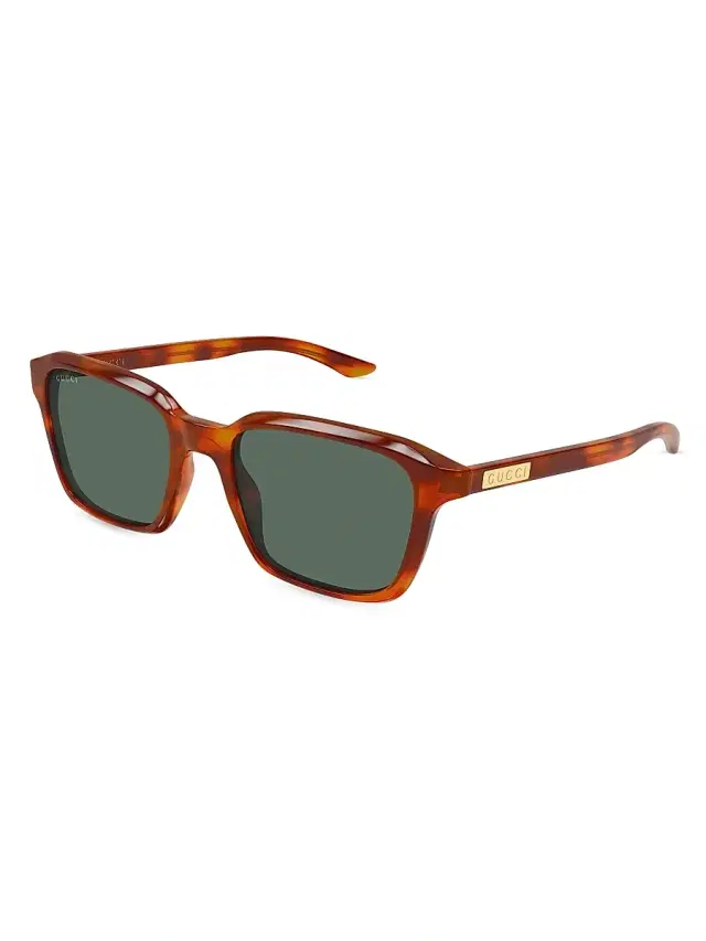 Men's Flag 52MM Square Sunglasses - Havana Men's Flag 52MM Square Sunglasses - Havana