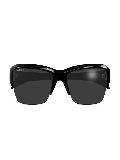 Gucci Men's 70's Nuances 57MM Navigator Sunglasses - Black | Thumbnail 2 Gucci Men's 70's Nuances 57MM Navigator Sunglasses - Black | Thumbnail 2