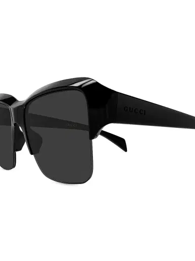 Gucci Men's 70's Nuances 57MM Navigator Sunglasses - Black | Thumbnail 3 Gucci Men's 70's Nuances 57MM Navigator Sunglasses - Black | Thumbnail 3