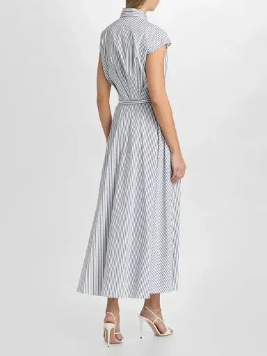 Adam Lippes Women's Palmer Striped Cotton Shirtdress - White Ink | Thumbnail 5 Adam Lippes Women's Palmer Striped Cotton Shirtdress - White Ink | Thumbnail 5