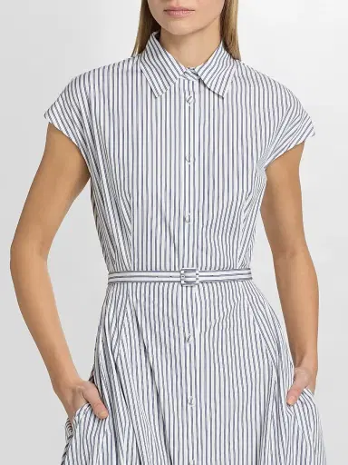Adam Lippes Women's Palmer Striped Cotton Shirtdress - White Ink | Thumbnail 7 Adam Lippes Women's Palmer Striped Cotton Shirtdress - White Ink | Thumbnail 7
