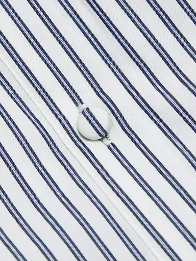 Adam Lippes Women's Palmer Striped Cotton Shirtdress - White Ink | Thumbnail 8 Adam Lippes Women's Palmer Striped Cotton Shirtdress - White Ink | Thumbnail 8