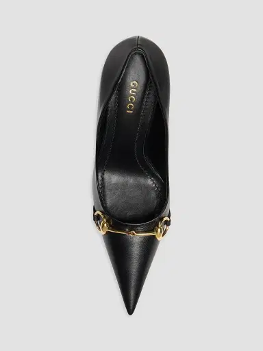 Gucci Women's Donna 80MM Leather Pumps - Black | Thumbnail 4 Gucci Women's Donna 80MM Leather Pumps - Black | Thumbnail 4