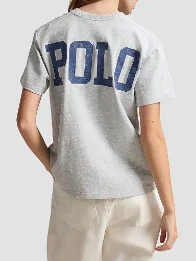 Polo Ralph Lauren Women's Logo Cotton Jersey T-Shirt - Grey Ash Heather | Thumbnail 3 Polo Ralph Lauren Women's Logo Cotton Jersey T-Shirt - Grey Ash Heather | Thumbnail 3
