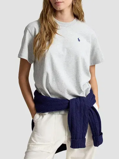 Polo Ralph Lauren Women's Logo Cotton Jersey T-Shirt - Grey Ash Heather | Thumbnail 6 Polo Ralph Lauren Women's Logo Cotton Jersey T-Shirt - Grey Ash Heather | Thumbnail 6