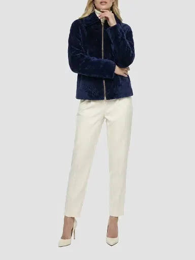 Gorski Women's Select Lamb Jacket - Royal Blue - Size Small | Thumbnail 2 Gorski Women's Select Lamb Jacket - Royal Blue - Size Small | Thumbnail 2