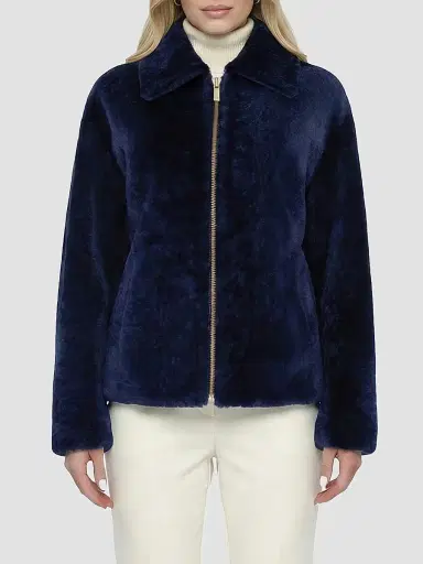 Gorski Women's Select Lamb Jacket - Royal Blue - Size Small | Thumbnail 3 Gorski Women's Select Lamb Jacket - Royal Blue - Size Small | Thumbnail 3