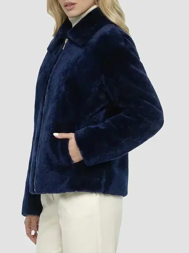 Gorski Women's Select Lamb Jacket - Royal Blue - Size Small | Thumbnail 4 Gorski Women's Select Lamb Jacket - Royal Blue - Size Small | Thumbnail 4