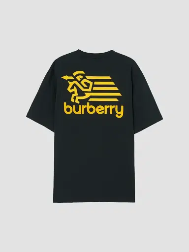 Burberry Men's Ryan Bold EKD Cotton Crewneck T-Shirt - Teal Blue | Thumbnail 2 Burberry Men's Ryan Bold EKD Cotton Crewneck T-Shirt - Teal Blue | Thumbnail 2