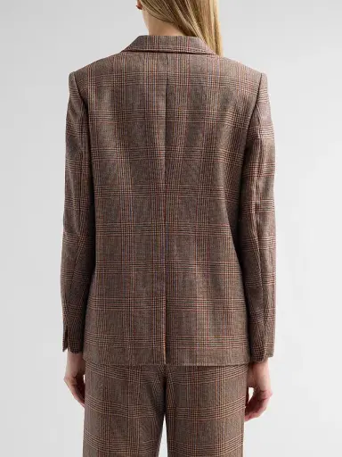 MAISON COMMON Women's Embroiderd Glen Check Wool Blazer | Thumbnail 3 MAISON COMMON Women's Embroiderd Glen Check Wool Blazer | Thumbnail 3