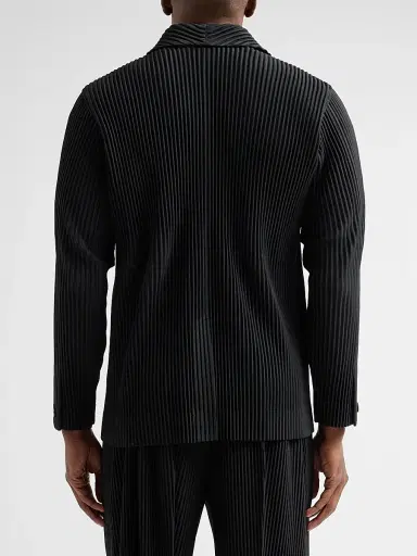 Homme Plissé Issey Miyake Men's Pleated Knit Blazer - Black | Thumbnail 3 Homme Plissé Issey Miyake Men's Pleated Knit Blazer - Black | Thumbnail 3