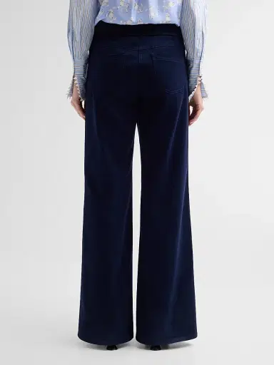 Maison Common Women's Belted Mid-Rise Denim Trousers - Navy | Thumbnail 3 Maison Common Women's Belted Mid-Rise Denim Trousers - Navy | Thumbnail 3
