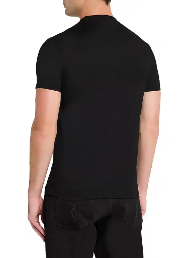 Versace Men's Medusa Logo Cotton Crewneck T-Shirt - Black - Size Medium | Thumbnail 4 Versace Men's Medusa Logo Cotton Crewneck T-Shirt - Black - Size Medium | Thumbnail 4