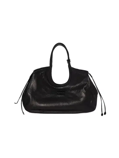 Miu Miu Women's Ivy Nappa Leather Shopping Bag - Black | Thumbnail 1 Miu Miu Women's Ivy Nappa Leather Shopping Bag - Black | Thumbnail 1