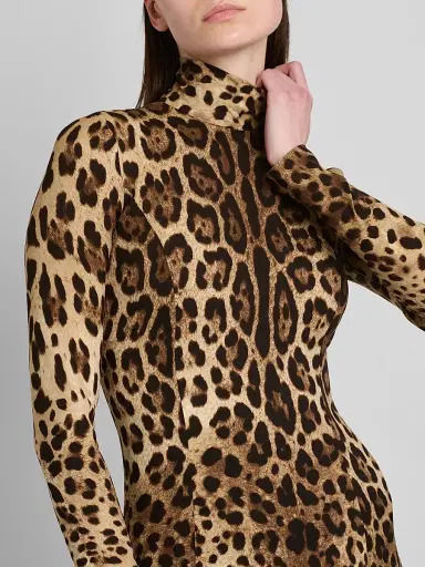 Dolce & Gabbana Women's Leopard Silk Charmeuse Maxi Dress - Leo | Thumbnail 5 Dolce & Gabbana Women's Leopard Silk Charmeuse Maxi Dress - Leo | Thumbnail 5