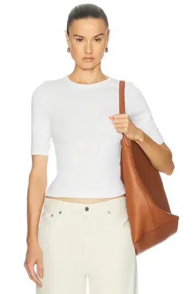 Enza Costa Supima Cotton New Classic Half Sleeve Tee | Thumbnail 1 Enza Costa Supima Cotton New Classic Half Sleeve Tee | Thumbnail 1