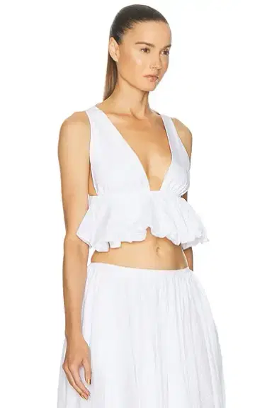 ALAÏA Peplum Openwork Crop Top | Thumbnail 2 ALAÏA Peplum Openwork Crop Top | Thumbnail 2