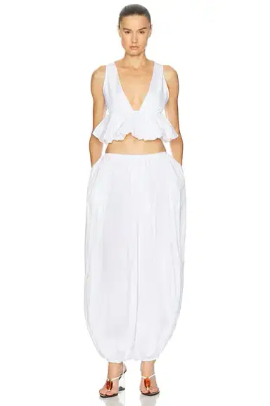 ALAÏA Peplum Openwork Crop Top | Thumbnail 4 ALAÏA Peplum Openwork Crop Top | Thumbnail 4