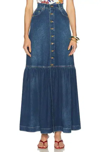 Dolce & Gabbana Button Front Denim Maxi Skirt | Thumbnail 2 Dolce & Gabbana Button Front Denim Maxi Skirt | Thumbnail 2