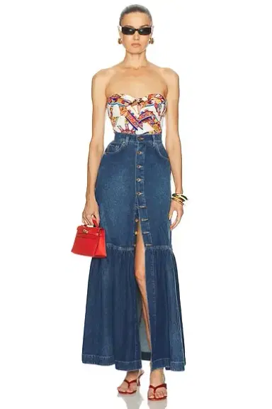 Dolce & Gabbana Button Front Denim Maxi Skirt | Thumbnail 6 Dolce & Gabbana Button Front Denim Maxi Skirt | Thumbnail 6